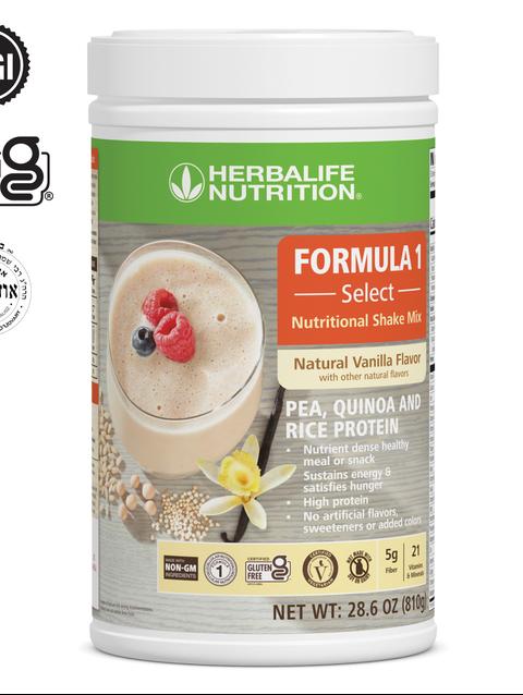 Formula 1 Select (Suitable for Vegans): Natural Vanilla flavor